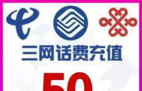 三网50元手机话费充值（每月仅限兑换一次）