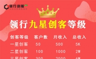 领行九星创客等级申请标准及操作流程（赚1000万）