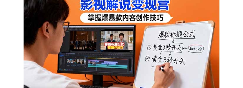 影视解说变现营：分解创作技巧，掌握影视解说盈利密码