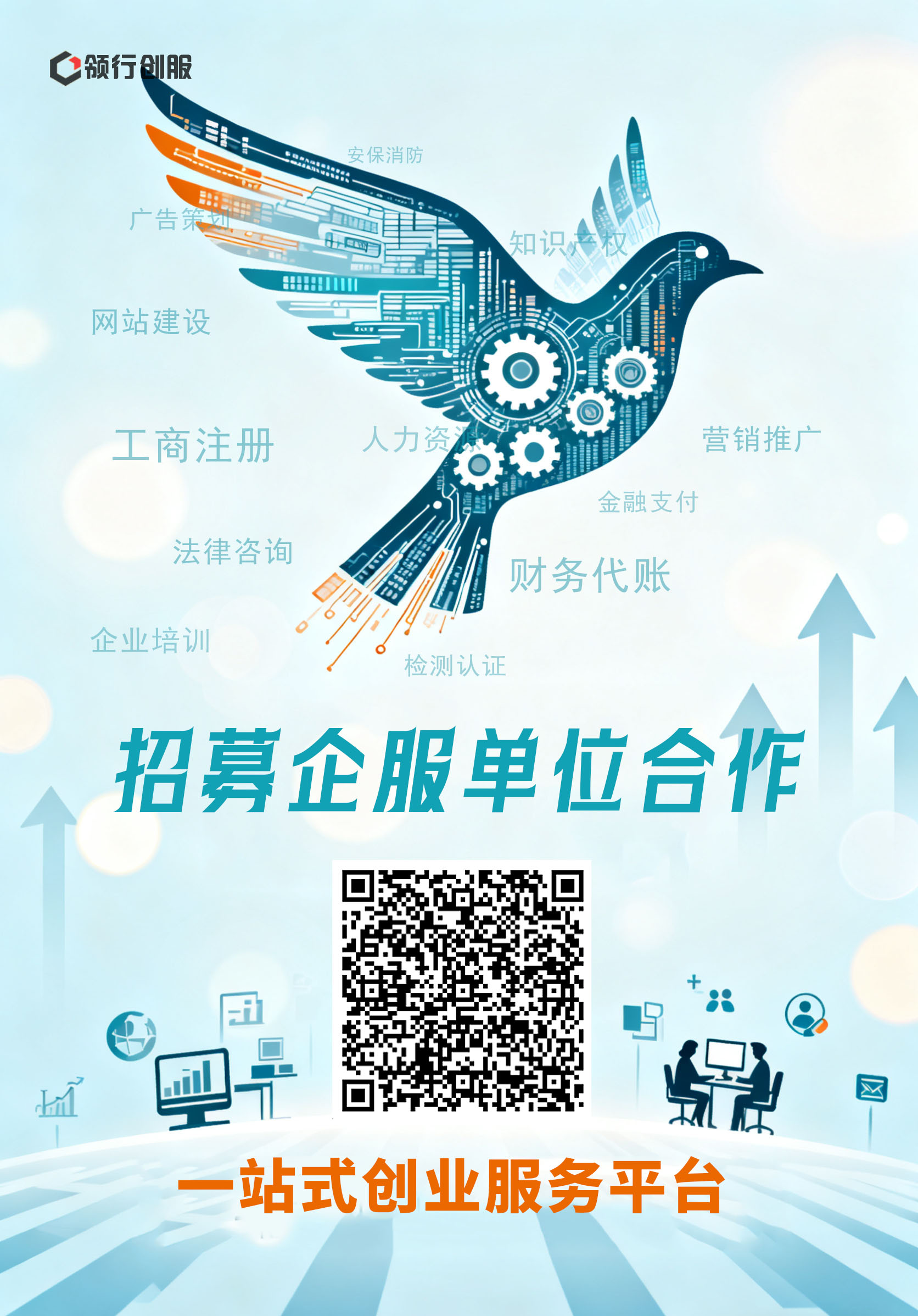 领行创服招商海报