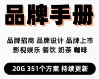 餐饮美妆直播VI视觉logo招商加盟品牌图册资料